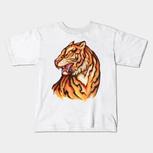 Japanese tiger illustration Kids T-Shirt